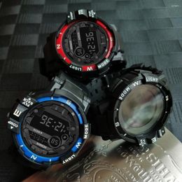 Wristwatches Fashion Men LED Digital Date Sport Rubber Quartz Watch Alarm Business Watches For Selling Products 2023 Unique