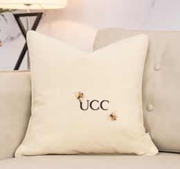 Simple Cushion Household Items Decorative Letter Printed Home Furnishings Women without Pillow Core