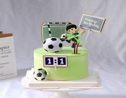 Other Festive Party Supplies Football Cake Topper Decor Soccer Boy First Happy Birthday Footbal Treat Theme Dessert Decoration1827432