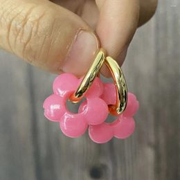 Dangle Earrings 2023 Personalised Cute Versatile Resin Flower For Women Fashion Gift