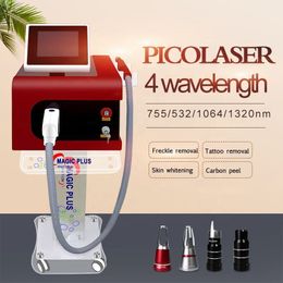 Immediate Effect Picosecond Laser Tattoo Pigment Removal Eyebrow Eyeline Washing 4 Probes Changing Black Doll Treatment Skin Whitening Portable Device