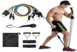 11pcs resistance bands pull up resistance band set 11 piece set pull rope fitness equipment kit fit equip training exercise yoga9221024