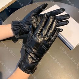 Designer Gloves For Women High Quality Genuine Leather Winter Outdoor Driving Warm Gloves Luxury Elegant Thermal Lined Gloves Christmas Gift