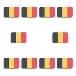 Brooches 10Pcs/Lot Belgium Flag Acrylic Brooch Country Pride Lapel Pin For Backpacks Coat Shirt Hat Accessories Patriotism Badge