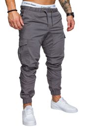 Men's Pants Fashion Multi-pocket Trousers Men's Woven Fabric Casual Cargo Pants Solid Elastic Leggings 231110