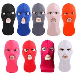 Berets 2023 Motorcycle Dust Mask Riding Outdoor Dual-hole Headgear Hat Windproof Face