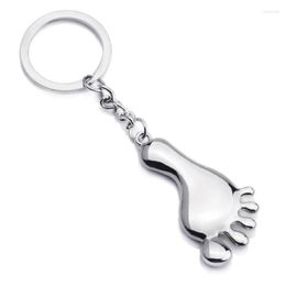 Keychains By FEDEX 200pcs/lot Lovely Foot Shaped Keychain Baby Barefoot Keyrings Gifts
