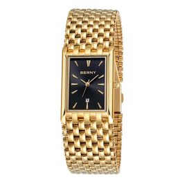 Women's Watches BERNY MIYOTA Quartz Watch Men Luxury Brand Men's Wristwatch Water Resistant Square Clock Stainless Steel Golden Man 2023 231110