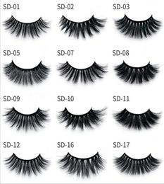 Brand Huapan 3D Mink Eyelashes Eyelashe Messy Eye Lash Extension Sexy Eyelash Full Strip Eye Lashes For Party Make Up Tool With Co5067179