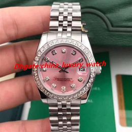 fashion mens womens watch Mechanical automatic 36MM Diamond bezel Sapphire Ladies dress watches Stainless steel bracele218c