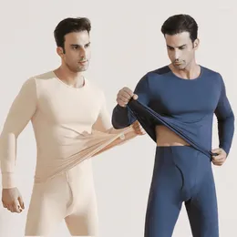 Men's Thermal Underwear Man Winter Set Plus Velvet Thickening Long Johns Fleece Keep Warm Lingerie Size Sexy Pajamas