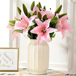 Decorative Flowers 10pcs/lot Artificial Bouquet For Home Decor Wedding Decoration Craft Vases Flower DIY Accessories LSAF076