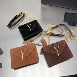 Small Crossbody Designer Bag y-letter Leather Purses Handbag Wallet Gold Chain Shoulder Bags Women Classic Phone Wallet 230915