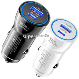 Fast Quick Charging USB C Car Charger 48W PD30W PD 20W Type c Power Adatpers For Iphone 14 15 Pro Samsung htc Android S1