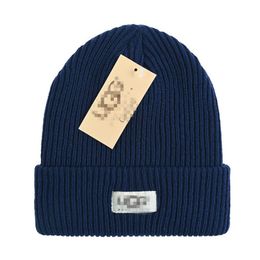 New fashion popular Knitted hat Luxury beanie cap winter unisex embroidered logo UG wool blended hats G-3