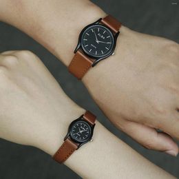 Wristwatches Fashion Couple Watch Leather Strap Model Clothing Accessories Casual Business Relojes