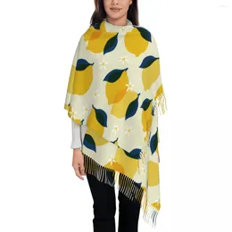 Scarves Flower Lemon Scarf For Womens Warm Winter Shawl Wrap Cute Fruit Pattern Long Large Lightweight