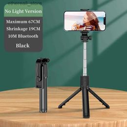 Selfie Monopods 670MM Portable Wireless Selfie Stick Tripod With Bluetooth Shutter Monopod Live Foldable Big Tripod For IPhone TikTok Q231110