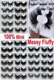 Luxury Fluffy Messy Mink False Eyelashes 25mm Bomb Soft Eyelash 3D 5D Dramatic Lashes Natural Volume Thick Crossed Long 32 Styles 1997204