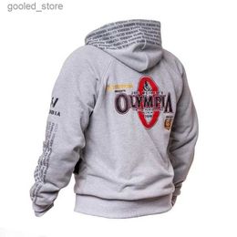 Men's Hoodies Sweatshirts Brand Men Workout clothes cotton men's hoodie gyms fitness bodybuilding shirt sportswear men's fitness zipper hoodie clothing Q231110