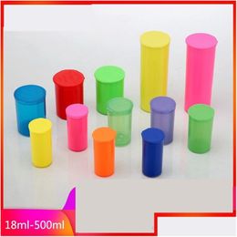 Packing Bottles Wholesale 240Ml Empty Squeeze Pop Top Bottle Herb Box Container Pill Colour Random350Ml Drop Delivery Office School Bus Dhlrt