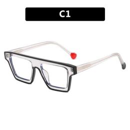 Square Ferrule Plain Glasses Core Insert Anti Blue Light Frame Personalized