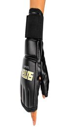 New 1 Pair Pu Leather Boxing Gloves Sport Men Half Finger Muay Thai Gloves Kick Boxing Training Boxing Glove2410004