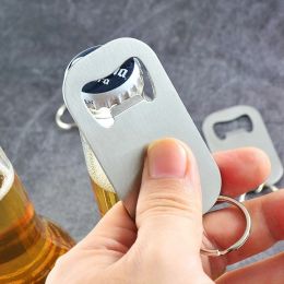 Creative Stainless Steel Bottle Opener Simple Soda Drink Opener Mini Keychain Beer Bottle Opener Portable Party Small Gift