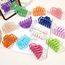 Resin Geometric Hair Claws For Women Headwear Hairpins Jelly Color Barrettes Ponytail Clip Simple Hair Clips Hair Accessories