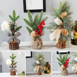 Christmas Decorations Mini Tree Artificial Beautiful Miniature Decorative For Home Kitchen Desktop Lpfk Trees Festive