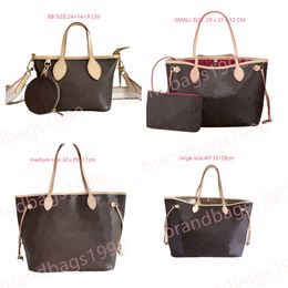 Top Original cowhide leather Totes handbags Soft Canvas leather Strap shopping bag Never single shoulder bag size 24 29 32 40 cm