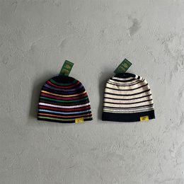 Men's designer beanie hat American high street Crtz autumn and winter fashion stripes bonnet