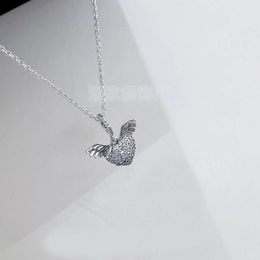 Pandoras necklace S925 Necklace Full of Angel Wings Full of Diamonds Love Temperament Necklace Women's Light Luxury Gift pandoras box charms necklace pandoras