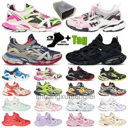 20ss Track 2 Sneakers Designer de Luxo Sapatos Casuais Homens Mulheres Faixas 2.0 Rosa Verde Sneaker Azul Vermelho Lace-up Jogging Pastel Triple S Caminhadas Chaussures