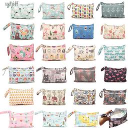 Diaper Bags Waterproof Reusable Diaper Bag For Mom Menstrual Pads Kids Nappies Storage Printed Wetbag Maternity Stroller Wet Bag WashableL231110