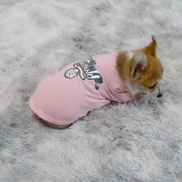 Simple Pet T-shirt Dog Clothes Summer Clothing Jarre Aero Schnauzer Corgi Cotton Cool Breathable High Elastic