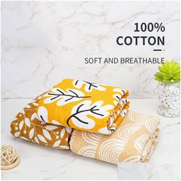 Blankets Cotton Baby Muslin Ddle Blanket Born Bath Towel Mti Designs Functions Wrap All Season Infant Quilt Feeding Burp Cl Homefavor Dhkpw