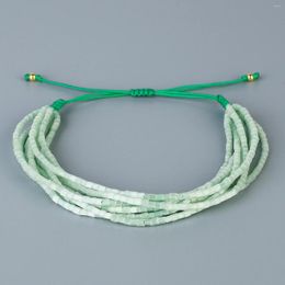 Strand KELITCH Green Colour Miyuki Multi Beach Bracelets Colourful Mix Gold Beads Handmade For Women