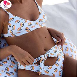 Women's Swimwear Sexy Designer Bathing Suits Two Piece Beachwear Print Swimsuit 2023 Push Up Bikini Set High Quality