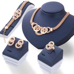Wedding Jewelry Sets Vintage Jewelry Sets Beads Statement Necklace Earrings Bracelet Ring Women Wedding Party Accessories 231109