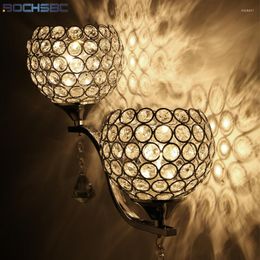 Wall Lamps BOCHSBC Lamp Hollow Lotus Gold Leaf Backlight Home Decor Mirror Light Dragonfly Ceramic Nordic Modern Creativity Lighting