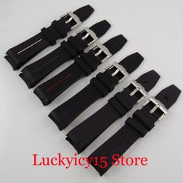 Watch Bands Curved End Rubber Band Strap 20mm Width Lugs Fit 40mm