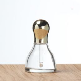40ml Seal Press Glass Bottle Gold Pipette Dropper Transparent Essential Oil Bottles Cosmetic Essence Bottle