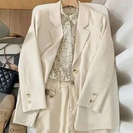 Women's Suits Suit Coat 2023 Spring And Autumn Casual Loose Versatile Ladies Blazer Top Temperament Fashion Solid Color Lady