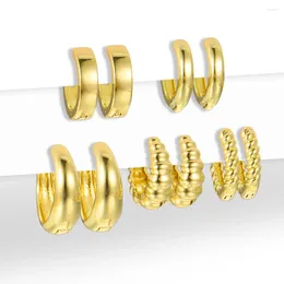 Hoop Earrings Geometric Exaggerated Personality CCB Earring Simple Spiral Fried Dough Twists Set 5 Pairs