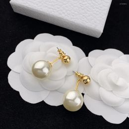 Stud Earrings Fashion Classic Vintage Large Pearl Pendant Temperament Refined High-grade Feeling