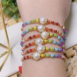 Charm Bracelets 10Pcs Colorful Beads Bracelet Fine Nature Pearl Women Cute Adjustable Rope Tassels Perfect Gifts For Girls