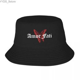 Wide Brim Hats Bucket Hats New Amor Fati Bucket Hat Kids Hat hard hat Hat Girl Men's YQ231110
