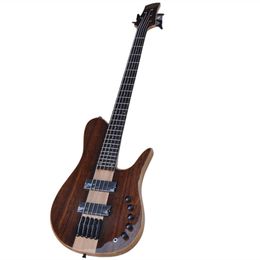 5 Strings Neck-Thru-Body Electric Bass Guitar with 24 Frets Offer Logo/Color Customize