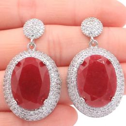 Dangle Earrings 18g 925 SOLID STERLING SILVER Charming Violet Tanzanite Citrine Mystical Topaz Emerald Red Ruby White CZ Daily Wear